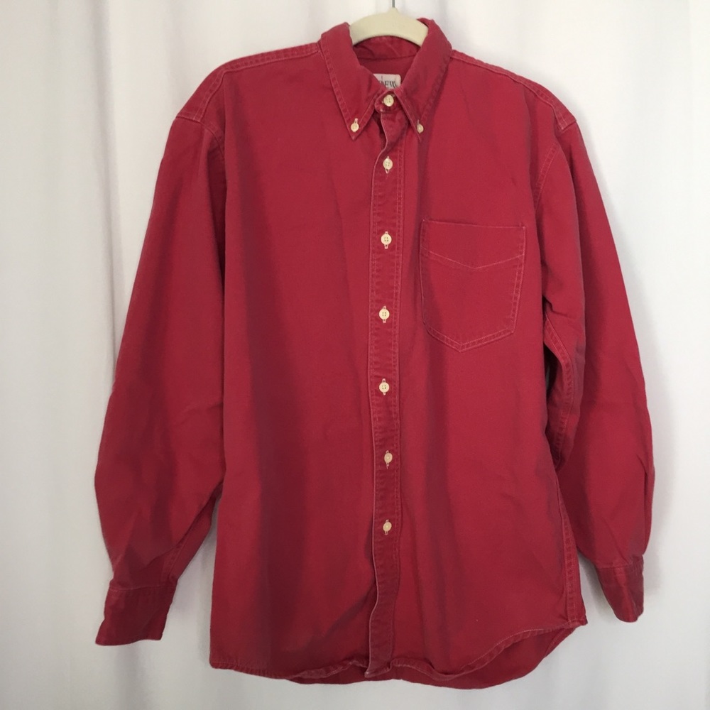 J.Crew sz Small Red long-sleeve collared button